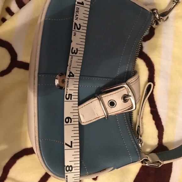 Small Blue Coach Shoulder Bag - Picture 6 of 8